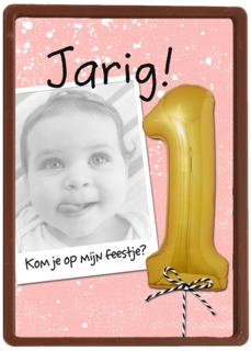 ik vier mijn eerste verjaardag kaart