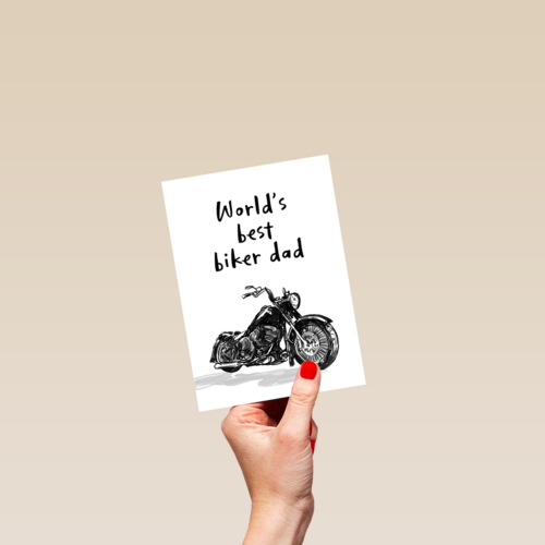 vaderdag kaart motorfiets