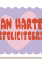 Verjaardagskaart Van Harte Gefeliciteerd paars