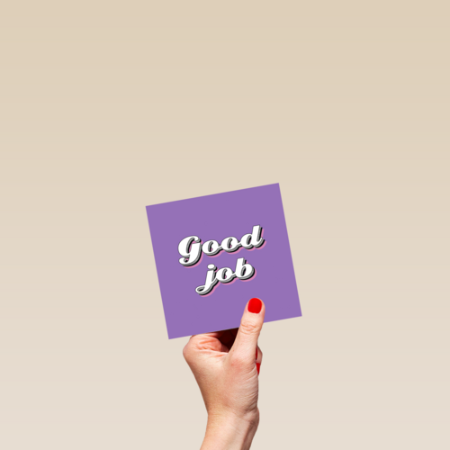 Good job in paars