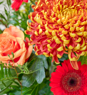 Boeket Bloemen Festive Fall Met Vaas