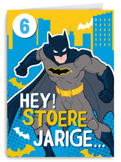 Batman verjaardagskaart hey stoere jarige