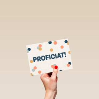 Proficiat met confetti
