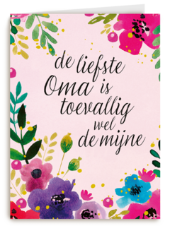 De liefste oma is toevallig wel de mijne