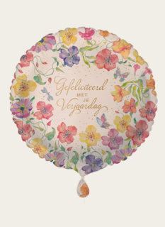 Ballon Turnowsky Bloemen Gefeliciteerd Met Je Verjaardag Multi
