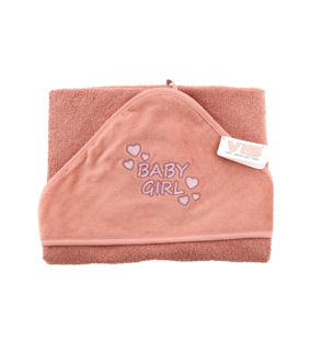 Badcape Baby Girl Oud Roze 