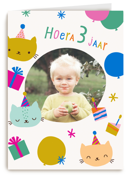 Hoera 3 jaar fotokaart