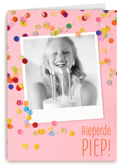 hieperdepiep met confetti