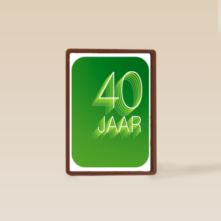 verjaardagskaart 40 jaar groen