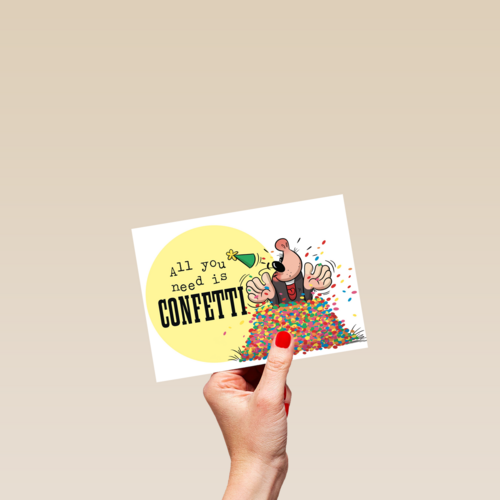 funny mail all you need is confetti