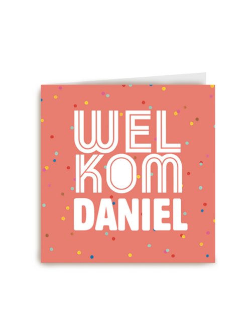 party decorations kaart met de tekst welkom
