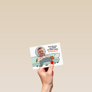 Verjaardagskaart foto man grappig