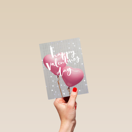 roze ballonnen happy valentines day