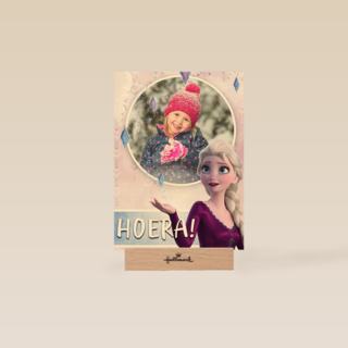 Frozen foto verjaardagskaart hoera