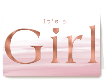 its a girl with metallic text