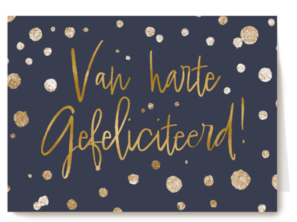 Van harte gefeliciteerd goud