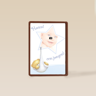 fotokaar forever friends beer ster hoera een jongen