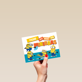 Minions kaart jij bent een minibaas