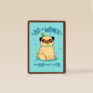 verjaardag kaart grappig old and wrinkly has never looked this fab