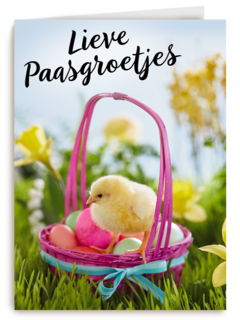 lieve paasgroetjes met mand
