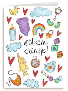 Babykaart zoon dochter Welkom kleintje Matia Studio