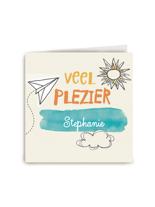 vakantie fijne reis veel plezier zon wolkje vliegtuig