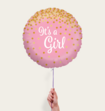Ballon Baby Girl Lichtroze Goud