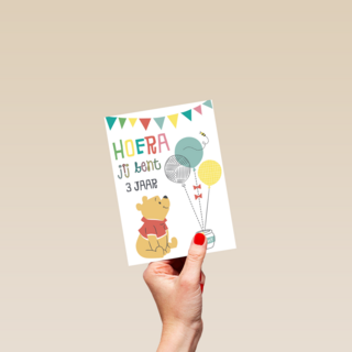 winnie the pooh hoera jij bent zoveel jaar