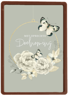 Oprechte deelneming met vlinders