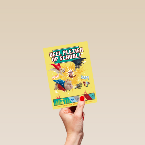SuperPets kaart Veel plezier op school