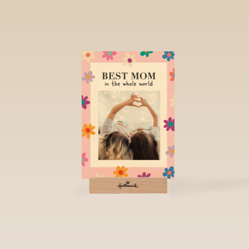 Moederdag kaart foto Best mom in the world
