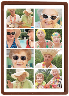 dubbele fotokaart staand acht gelijke foto