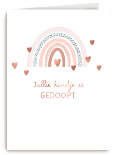 Gefeliciteerd jullie kindje is gedoopt