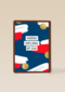 Rood wit blauwe geslaagd kaart met goud