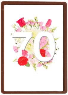 Verjaardagskaart 70 jaar bloemen