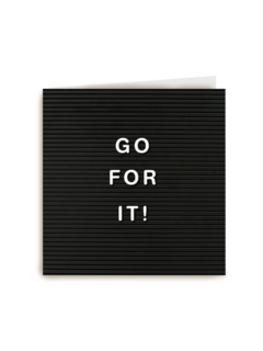 go for it letterbord