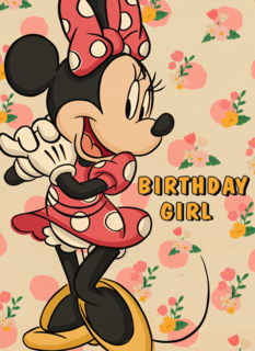 Verjaardagskaart Minnie Mouse Birthday Girl