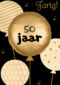 verjaardag kaart leeftijd 50 ballon