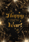 Nieuwjaar Happy New Year zwart