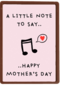 moederdag kaart hip a little note to say happy moeders day