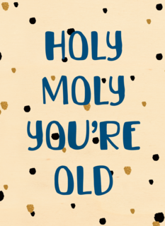 Verjaardag man grappig Holy moly you are old