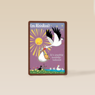 smile kaart een kleinkind ooievaar