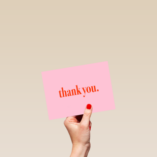 bedanktkaart thank you roze