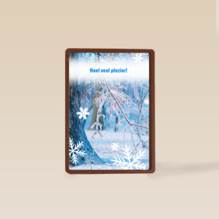 winters landschap met sneeuwvlokken