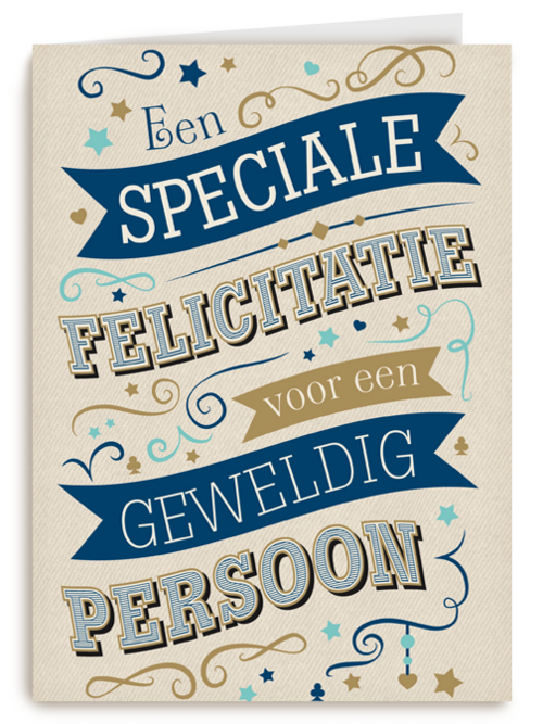 ombouw een speciale felicitatie voor een geweldig persoon