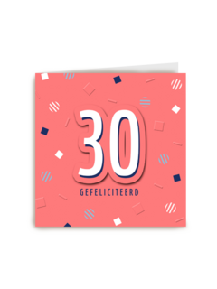 verjaardag kaart stijlvol leeftijd 30