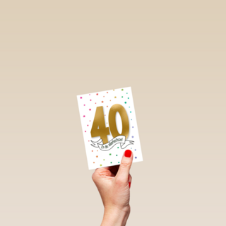 Verjaardagskaart 40 en de allerliefste