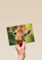 animal fiesta een giraffe met grote ogen