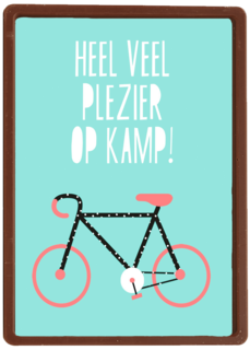 Op kamp kaart Heel veel plezier op kamp Fiets Op kamp kaart Heel veel plezier op kamp Fiets