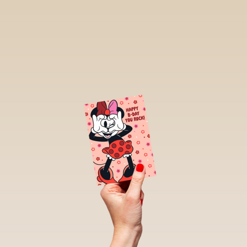 Minnie Mouse Happy Birthday roze